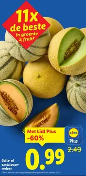 Aanbieding: Galia- of cantaloupemeloen