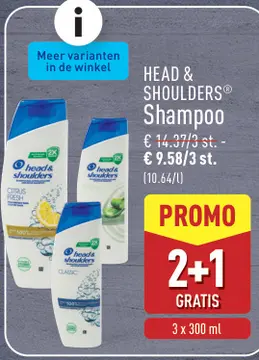 Aanbieding: HEAD & SHOULDERS® Shampoo