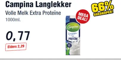 Aanbieding: Langlekker Volle Melk Extra Proteïne