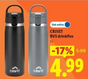 Aanbieding: RVS drinkfles