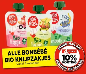 Aanbieding: Bonbébé bio knijpzakjes