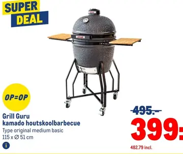 Aanbieding: Grill Guru kamado houtskoolbarbecue