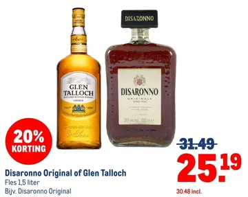 Aanbieding: Disaronno Original of Glen Talloch
