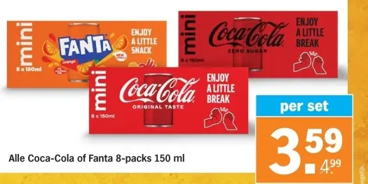 Aanbieding: Coca-Cola or Fanta 8-packs