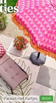 Aanbieding: Mica Decorations parasol roze 220 x 220 x 238 cm