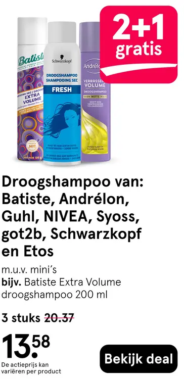 Aanbieding: Droogshampoo