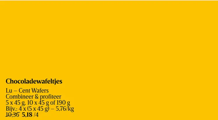 Promotie: Koekjes | Cent Wafers | Chocolade | 5-Pack
