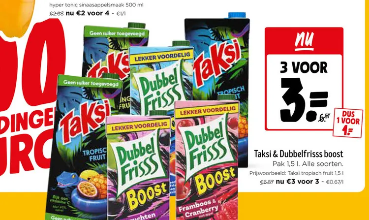 Promotie: Taksi & Dubbelfrisss boost