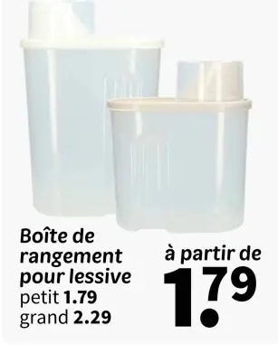 Offre: Boîte de rangement pour lessive