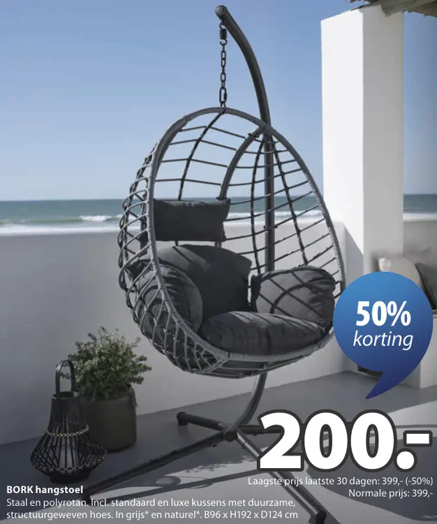 Promotie: BORK hangstoel