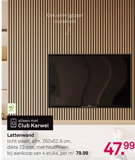 Aanbieding: Lattenwand