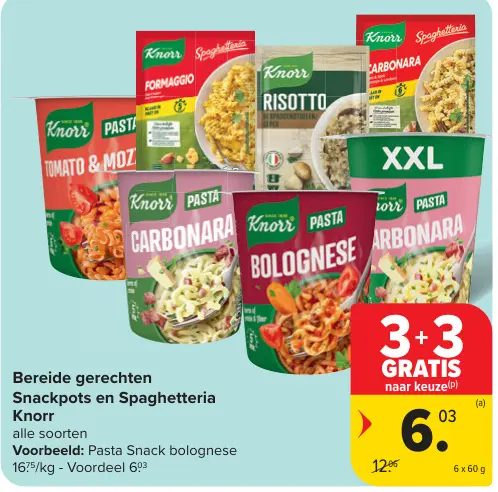 Promotie: Bereide gerechten Snackpots en Spaghetteria