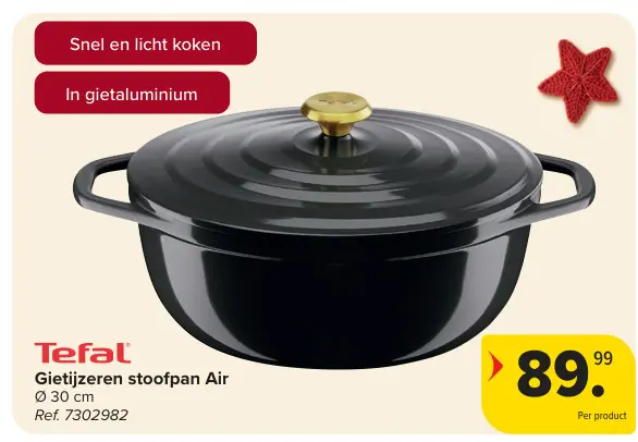 Promotie: Gietijzeren stoofpan Air