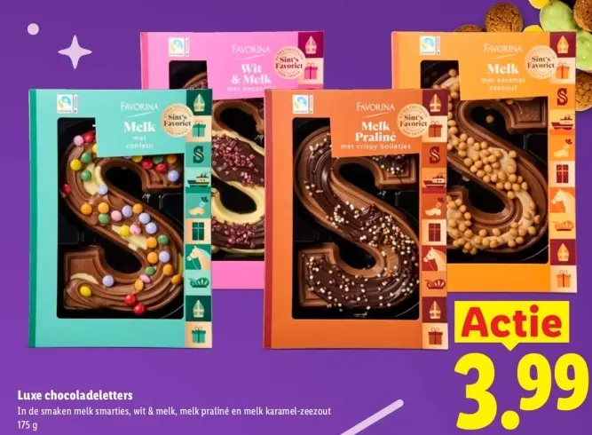 Aanbieding: Luxe chocoladeletters