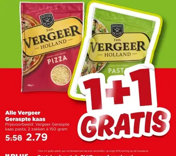 Aanbieding: Alle Vergeer Geraspte kaas