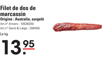 Offre: Filet de dos de marcassin