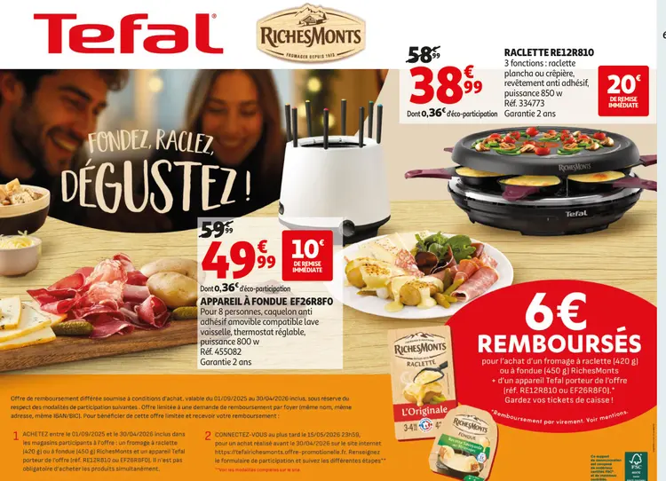 Offre: Appareil à fondue ef26r8fo