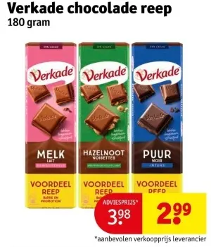Aanbieding: chocolade reep