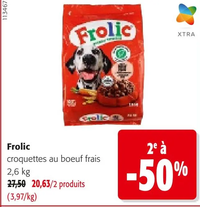 Offre: Frolic croquettes au boeuf frais