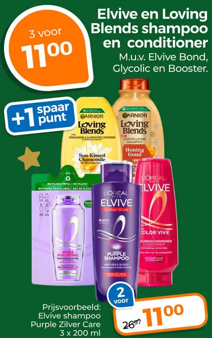 Aanbieding: Elvive en Loving Blends shampoo en conditione