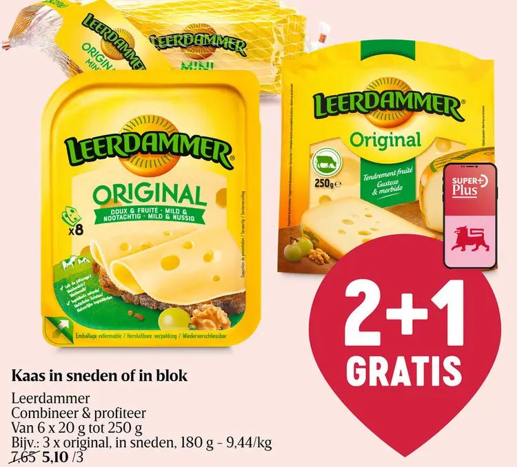 Promotie: Kaas in sneden of in blok