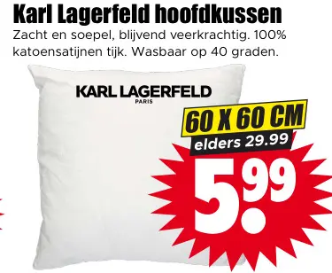 Aanbieding: Karl Lagerfeld hoofdkussen