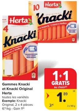 Offre: Gammes Knacki et Knacki Original
