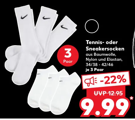 Aanbieding: Tennis- oder Sneakersocken
