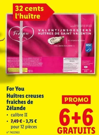 Offre: Huîtres creuses fraîches de Zélande