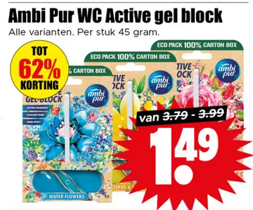 Aanbieding: Ambi Pur WC Active gel block