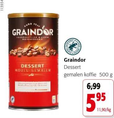 Promotie: Dessert gemalen koffie