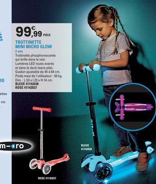 Offre: TROTTINETTE MINI MICRO GLOW