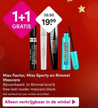 Aanbieding: Max Factor, Miss Sporty en Rimmel Mascara