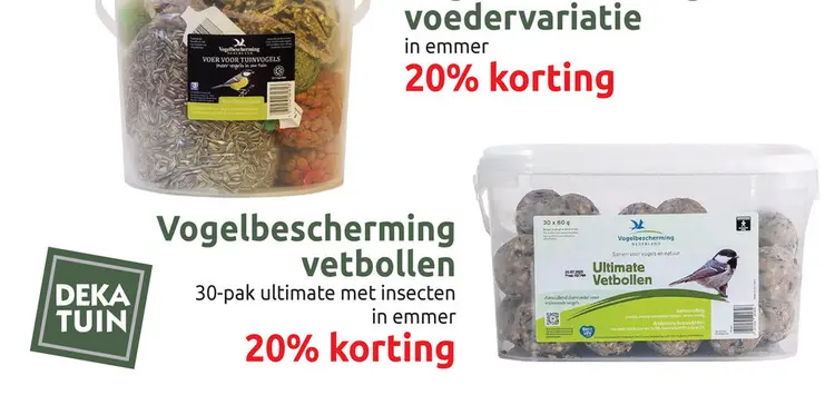 Aanbieding: Vogelbescherming voedervariatie