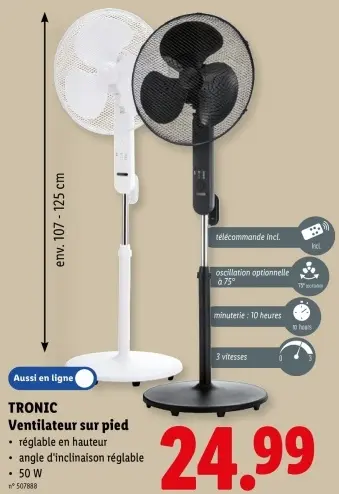 Offre: Ventilateur sur pied