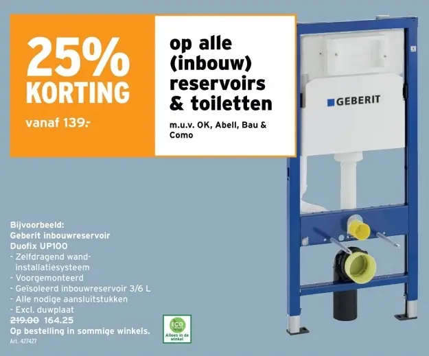 Aanbieding: Inbouwreservoir Duofix UP100
