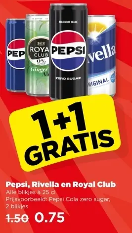 Aanbieding: Pepsi, Rivella en Royal Club