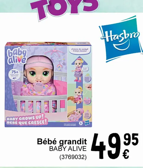 Offre: Bébé grandit BABY ALIVE
