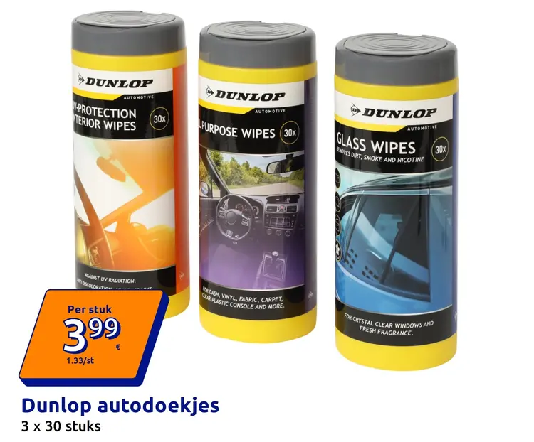 Aanbieding: Dunlop autodoekjes