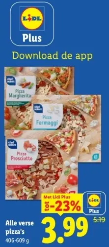 Aanbieding: Alle verse pizza's