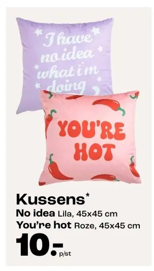 Promotie: Kussens