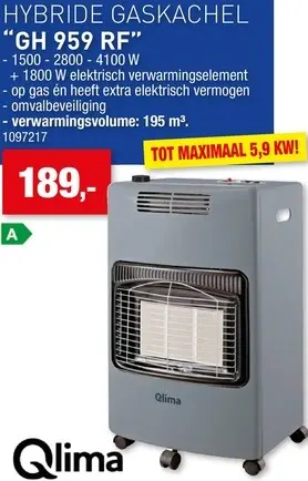 Promotie: Hybride Gaskachel "GH 959 RF"