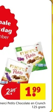 Aanbieding: merci Petits Chocolate en Crunch