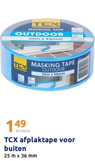 Promotie: afplaktape voor buiten