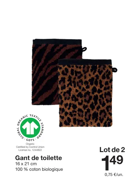 Offre: Gant de toilette