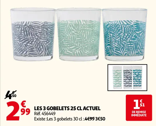 Promotie: Les 3 gobelets