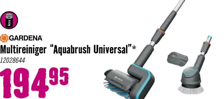 Aanbieding: GARDENA Accu Multireiniger Aquabrush 18 V excl. accu en lader