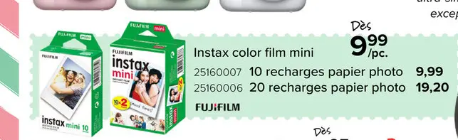 Offre: Instax color film mini