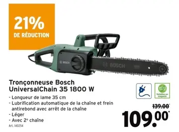 Offre: Tronçonneuse Bosch UniversalChain 35 1800 W