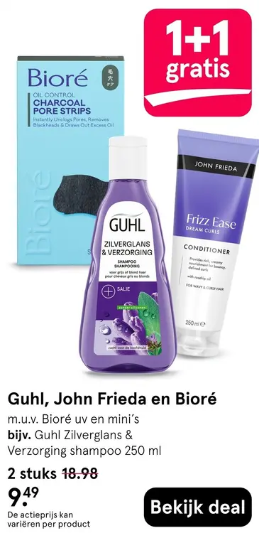 Aanbieding: Guhl, John Frieda en Bioré